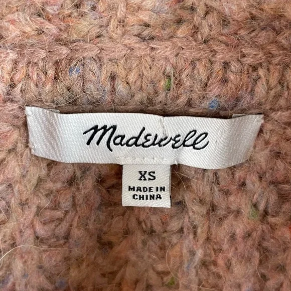 Madewell Space Dye Shawl Collar Cardigan Sweater Size XS Spacedye Cotton Candy - Picture 6 of 9